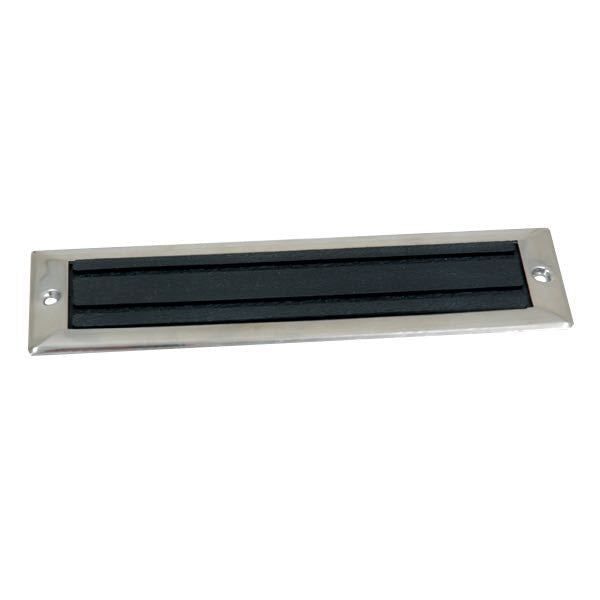 Trittschutz rostfreier Stahl mit Gummibelag L=212