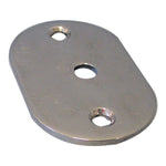 Unterlegplatte rostfreier Stahl oval L=58mm B=42mm