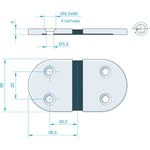 Roca Scharnier rostfreier Stahl-Gummi 36