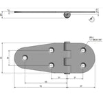 Scharnier Edelstahl 107 x 40mm