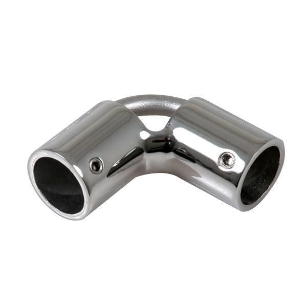 Winkel-Stück Relingsrohr mit Auge rostfreier Stahl D=22mm 90°