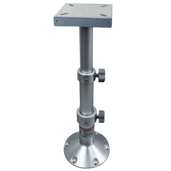 ESM Tischstütze D=60/73mm Aluminium L=290-690mm mit Beschlag für Tischplatte und Basis D=228mm