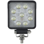 1852 Decksscheinwerfer Aluminiumgehäuse Flood 60° 10-30V 9 LED 1.25A/12V 0.625A/24V B=100mm H=100mm T=40mm