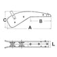 1852 Cast stainless steel anchor roller with chain stopper for 5-10kg anchors