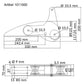 1852 Anchor roller with rocker arm, stainless steel AISI 316