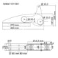 1852 Anchor roller with rocker arm, stainless steel AISI 316