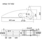 1852 Anchor roller with rocker arm, stainless steel AISI 316