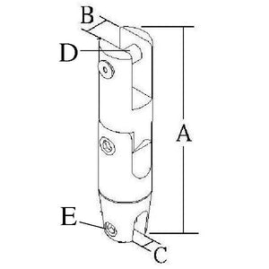 Stainless steel anchor swivel with joint