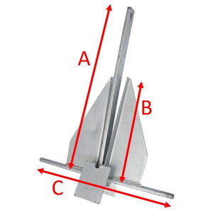 Danforth galvanized anchor