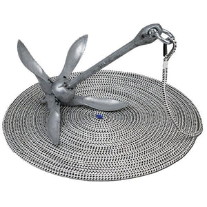 Klapp-Draggen mit 30m 10mm Ankerleine Polyester