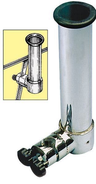 Gotthardt Angelrutenhalter für Heckkorb – Edelstahl A4 (AISI 316)