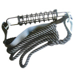 Festmacher 3-flach geschlagenes Tauwerk mit Feder-Zugdämpfer und Sicherheitsleine