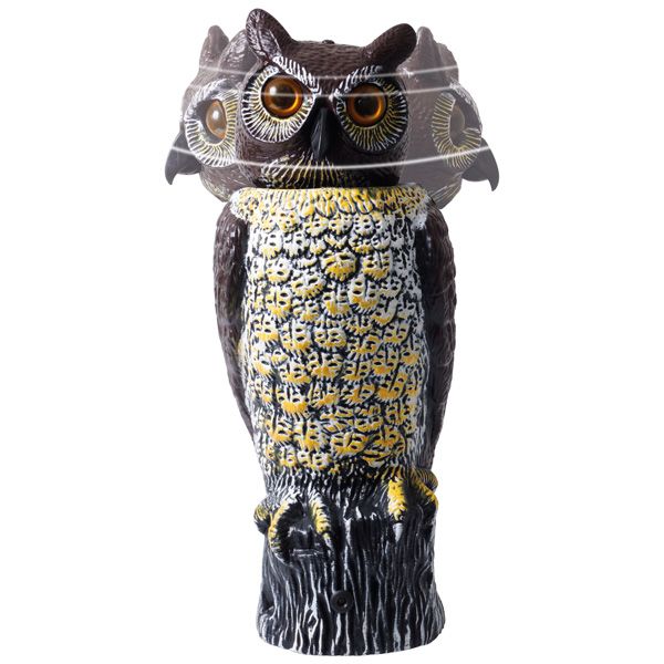 1852 Vogelschreck-Eule mit beweglichem Kopf – täuschend echt