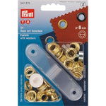 Prym Messingkauschen 8 mm – 24 Stück mit Montagewerkzeug