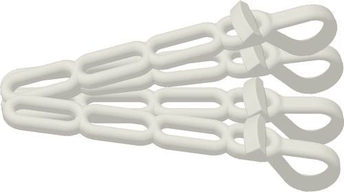 Unimer Persenningstropp Combi – elastisches Planenband im 4er-Pack