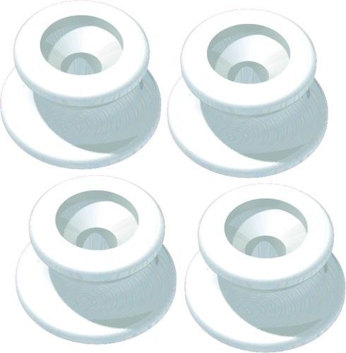 Sprayhoodknopf weiss inkl. Schrauben 4er-Pack