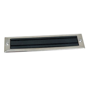 Trittschutz rostfreier Stahl mit Gummibelag L=212