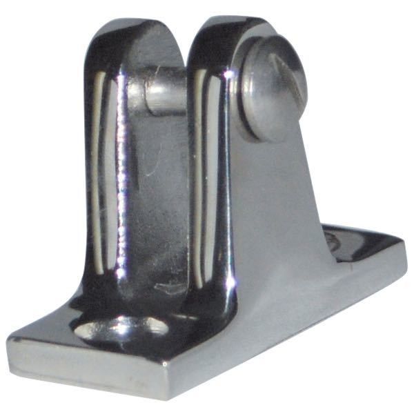 Decksbeschlag Gabelaufnahme abgewinkelt   90Grad rostfreier Stahl