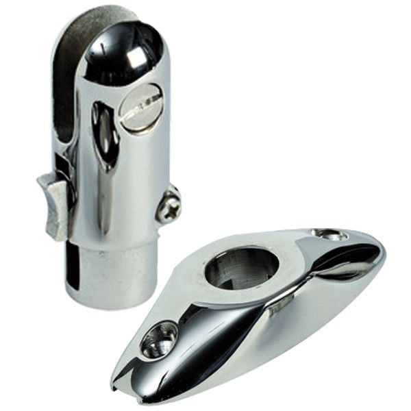 Decksbeschlag mit Gelenkaufnahme/flach