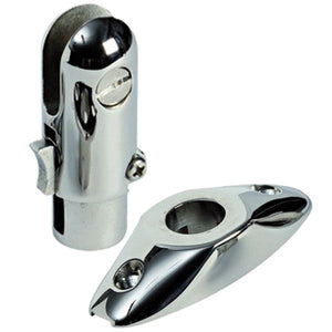 Decksbeschlag mit Gelenkaufnahme/flach