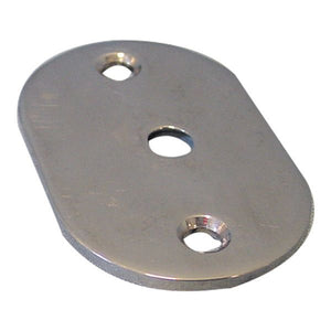Unterlegplatte rostfreier Stahl oval L=58mm B=42mm