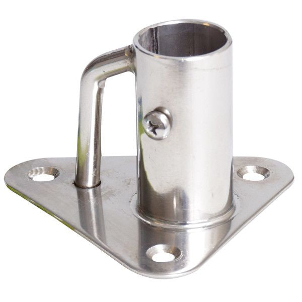 Relingsfuss rostfreier Stahl Neigung 6° für Rohr D=25mm