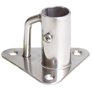 Relingsfuss rostfreier Stahl Neigung 6° für Rohr D=25mm