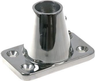 Relingsfuss rostfreier Stahl gerade für Rohr D=25mm