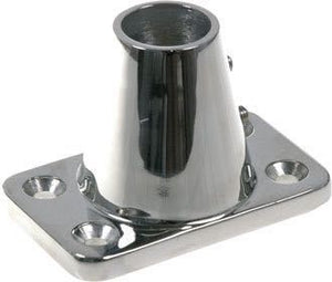 Relingsfuss rostfreier Stahl gerade für Rohr D=25mm