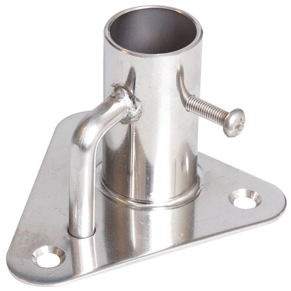 Relingsfuss rostreier Stahl 90° für Rohr D=25