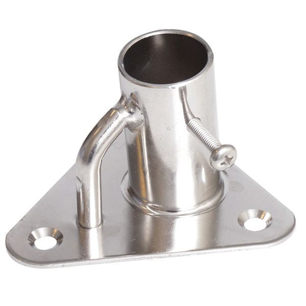 Relingsfuss rostreier Stahl 84° für Rohr D=25