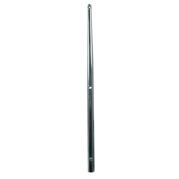 1852 Relingsstütze aus Edelstahl A4 – 600 mm mit zwei Drahtdurchzügen