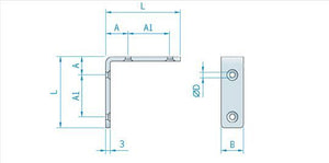 Stainless steel angle fitting