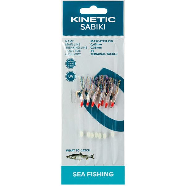 Kinetic Sabiki Heringsvorfach MaxCatch – Fischhaut/Multi