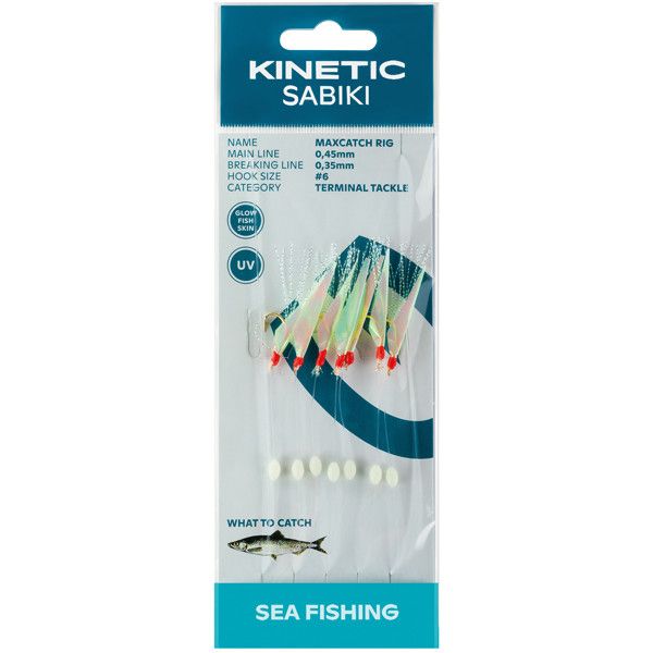 Kinetic Sabiki Heringsvorfach MaxCatch – Fischhaut/Mix