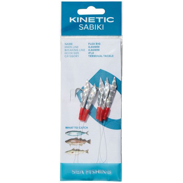 Kinetic Angelvorfach mit 5 Haken – fertig montiertes Meeresangel-Vorfach
