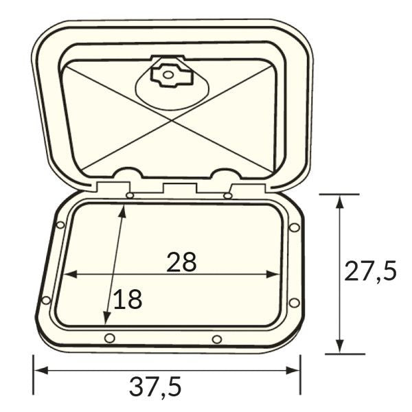  Außenmaß 375 × 275 mm