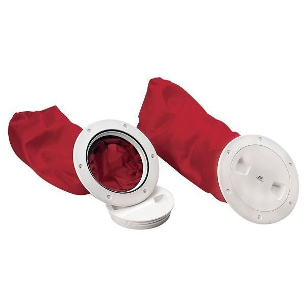 Inspektionsluke D=150mm mit innen liegender Tasche weiss