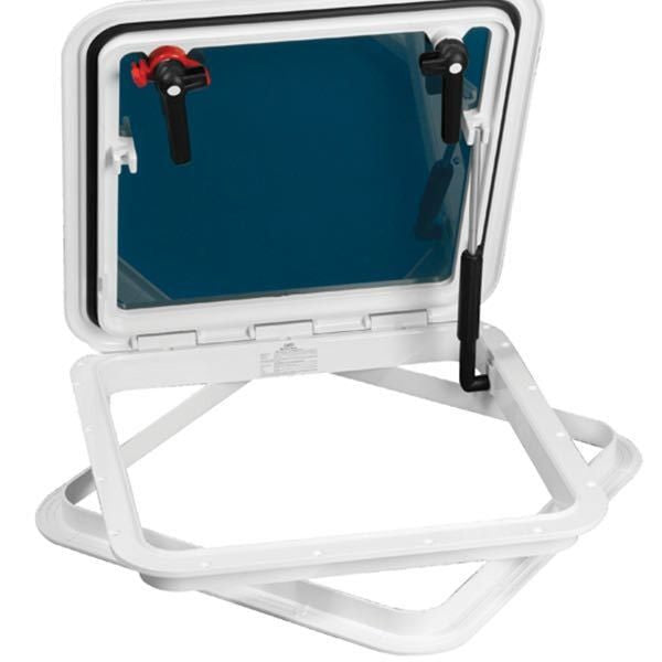 Nuova Rade Decksluke weiss Aussen L=480mm B=480mm Ausschnittmass 430x430mm