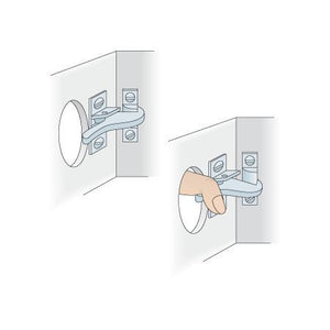 Roca Fingerschnäpper Messing L=30mm B=16mm H=29mm mit Gegenplatte L=22mm