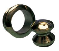 Knopf und Ring aus Messing für Druckschloss groß