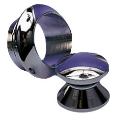 Knopf und Ring aus verchromtem Messing für Druckschloss groß