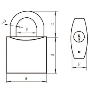 Vorhängeschloss LEMEN säurefester Stahl B=40mm Bügel H=76mm