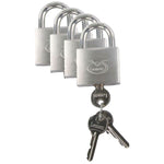 Vorhängeschloss LEMEN Messing 4 Stück gleichschliessend B=30mm mit 3 Schlüsseln