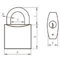 Vorhängeschloss LEMEN Messing 4 Stück gleichschliessend B=30mm mit 3 Schlüsseln