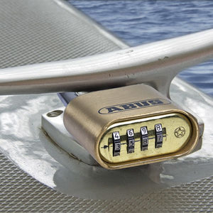 Abus Vorhangzahlenschlos Messing 50mm mit hohem Bügel