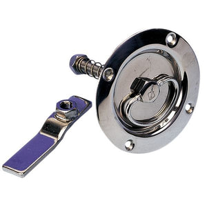 Roca Bodenverriegelung rostfreier Stahl D=100mm mit Riegel Einbaudurchmesser =70mm