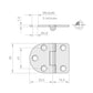 Scharnier rostfrei 40x30mm