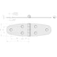 Roca Scharnier rostfreier Stahl 70+70x40mm verdeckt