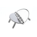 Roca Scharnier rostfreier Stahl oval 67x48mm mit angeschweissten Bolzen M5 L=25mm